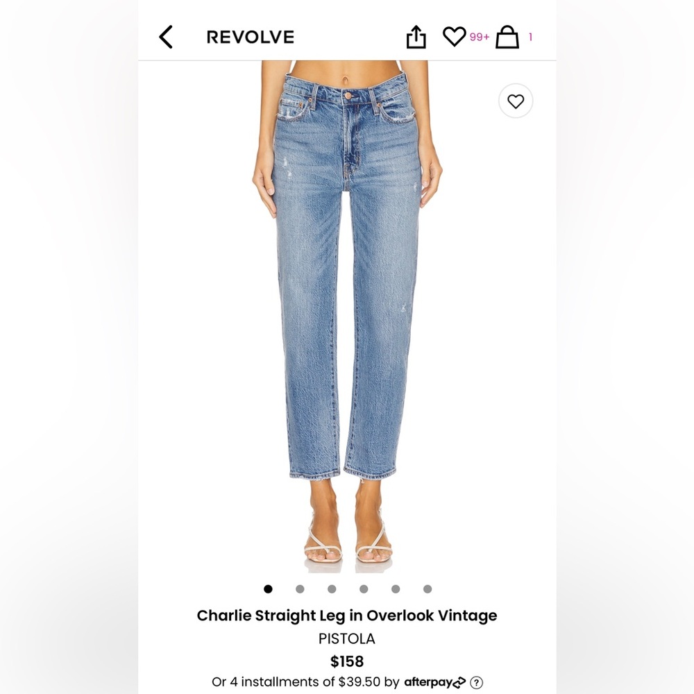 Pistola Blue Straight Leg Jeans